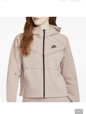 Nike Tech cropped zip up - Oxford pink size L